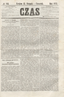 Czas. [R.5], № 183 (12 sierpnia 1852)