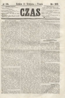 Czas. [R.5], № 216 (21 września 1852)