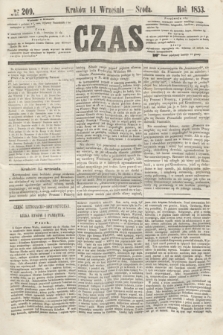 Czas. [R.6], № 209 (14 września 1853)