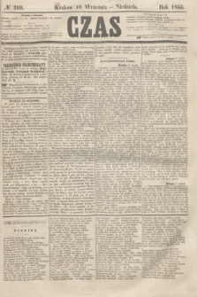 Czas. [R.8], № 210 (16 września 1855)