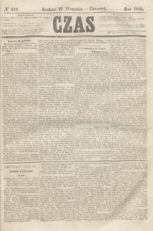 Czas. [R.8], № 219 (27 września 1855)