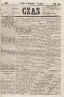 Czas. [R.10], № 265 (19 listopada 1857)