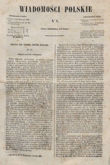 Wiadomości Polskie. R. 6, 1859, nr 1