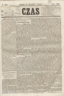 Czas. [R.13], Ner 210 (14 września 1860)