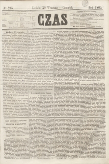 Czas. [R.13], Ner 215 (20 września 1860)