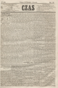 Czas. [R.14], Ner 215 (19 września 1861)