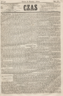 Czas. [R.14], Ner 217 (21 września 1861)