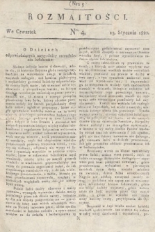 Rozmaitości : oddział literacki Gazety Lwowskiej. 1820, nr 4