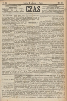 Czas. [R.24], Ner 263 (17 listopada 1871)