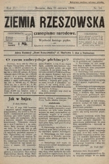Ziemia Rzeszowska : czasopismo narodowe. 1920, nr 24