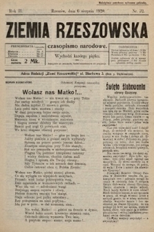 Ziemia Rzeszowska : czasopismo narodowe. 1920, nr 32