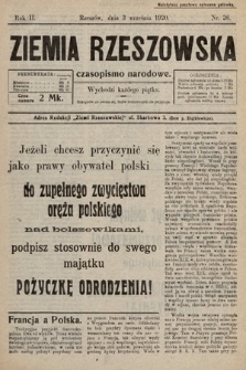 Ziemia Rzeszowska : czasopismo narodowe. 1920, nr 36