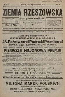Ziemia Rzeszowska : czasopismo narodowe. 1920, nr 41