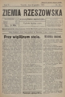 Ziemia Rzeszowska : czasopismo narodowe. 1920, nr 52