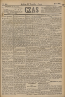 Czas. [R.35], Ner 208 (13 września 1882)