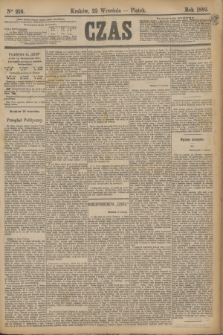 Czas. [R.35], Ner 216 (22 września 1882)