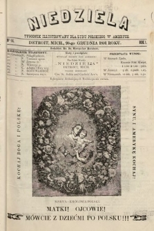 Niedziela : tygodnik ilustrowany dla ludu polskiego w Ameryce. 1892, nr 16