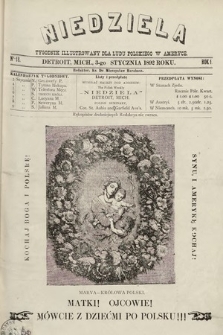 Niedziela : tygodnik ilustrowany dla ludu polskiego w Ameryce. 1892, nr 18