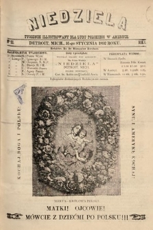 Niedziela : tygodnik ilustrowany dla ludu polskiego w Ameryce. 1892, nr 22