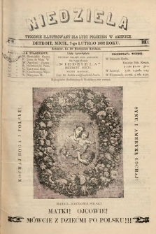 Niedziela : tygodnik ilustrowany dla ludu polskiego w Ameryce. 1892, nr 23