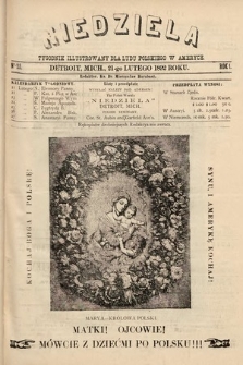 Niedziela : tygodnik ilustrowany dla ludu polskiego w Ameryce. 1892, nr 25