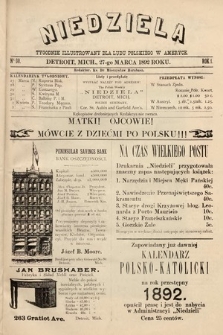 Niedziela : tygodnik ilustrowany dla ludu polskiego w Ameryce. 1892, nr 30