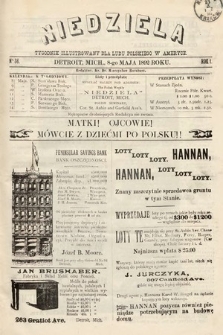 Niedziela : tygodnik ilustrowany dla ludu polskiego w Ameryce. 1892, nr 36