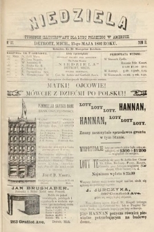 Niedziela : tygodnik ilustrowany dla ludu polskiego w Ameryce. 1892, nr 37