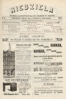 Niedziela : tygodnik ilustrowany dla ludu polskiego w Ameryce. 1892, nr 43