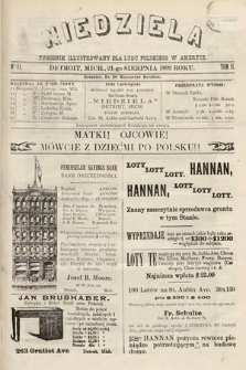Niedziela : tygodnik ilustrowany dla ludu polskiego w Ameryce. 1892, nr 51