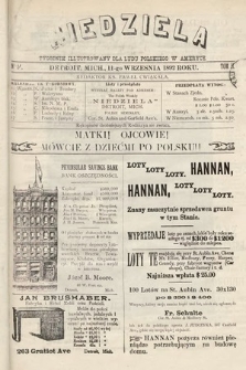 Niedziela : tygodnik ilustrowany dla ludu polskiego w Ameryce. 1892, nr 54