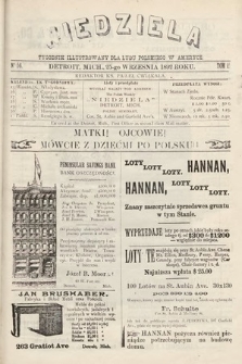 Niedziela : tygodnik ilustrowany dla ludu polskiego w Ameryce. 1892, nr 56