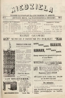 Niedziela : tygodnik ilustrowany dla ludu polskiego w Ameryce. 1892, nr 58