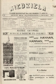 Niedziela : tygodnik ilustrowany dla ludu polskiego w Ameryce. 1892, nr 59