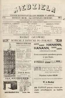 Niedziela : tygodnik ilustrowany dla ludu polskiego w Ameryce. 1892, nr 62