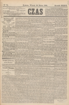Czas. R.39, Ner 72 (30 marca 1886)