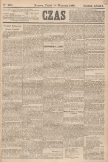 Czas. R.39, Ner 206 (10 września 1886)