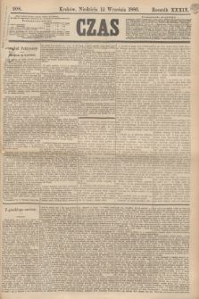 Czas. R.39, Ner 208 (12 września 1886)