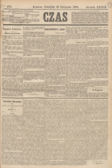 Czas. R.39, Ner 270 (25 listopada 1886)