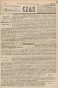 Czas. R.39, Ner 276 (2 grudnia 1886)
