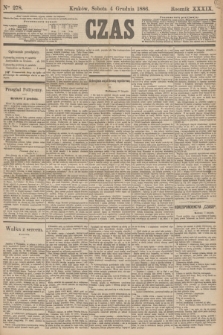 Czas. R.39, Ner 278 (4 grudnia 1886)