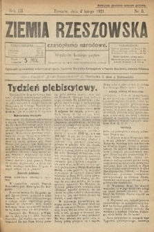 Ziemia Rzeszowska : czasopismo narodowe. 1921, nr 5
