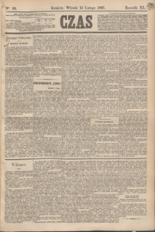 Czas. R.40, Ner 36 (15 lutego 1887)