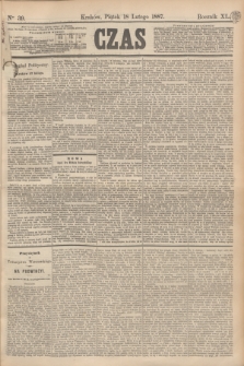 Czas. R.40, Ner 39 (18 lutego 1887)