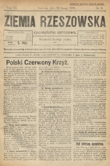 Ziemia Rzeszowska : czasopismo narodowe. 1921, nr 8