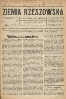 Ziemia Rzeszowska : czasopismo narodowe. 1921, nr 20