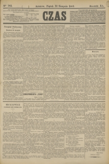 Czas. R.40, Ner 183 (12 sierpnia 1887)