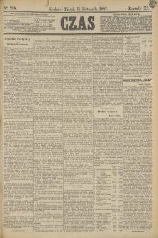 Czas. R.40, Ner 258 (11 listopada 1887)
