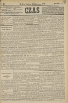Czas. R.40, Ner 271 (26 listopada 1887)