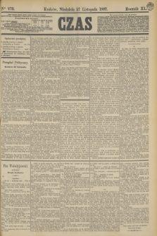 Czas. R.40, Ner 272 (27 listopada 1887)
